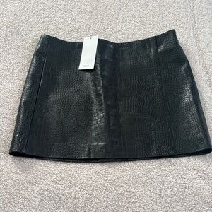 NWT mango leather skirt